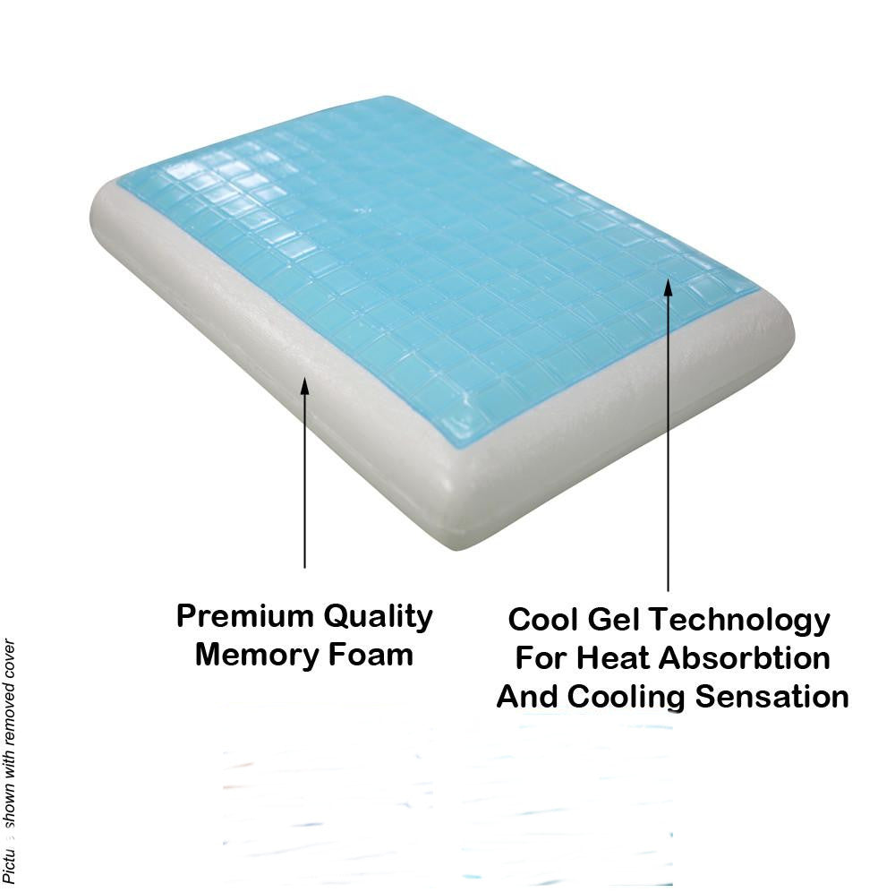 Cooling gel and memory foam outlet pillow