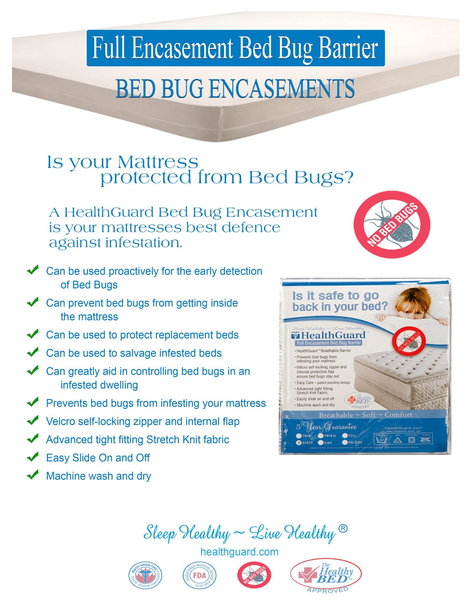 Bed Bug Barrier Full Encasement | Sleepys Mattress Express